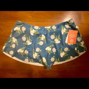 Kortni Jeane Blue Floral Who Wears Short Skirts Bottoms